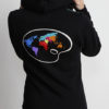 Paint the World Womens Hoodie Black Detail Back