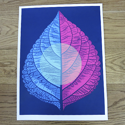Leaftones Print - Blue